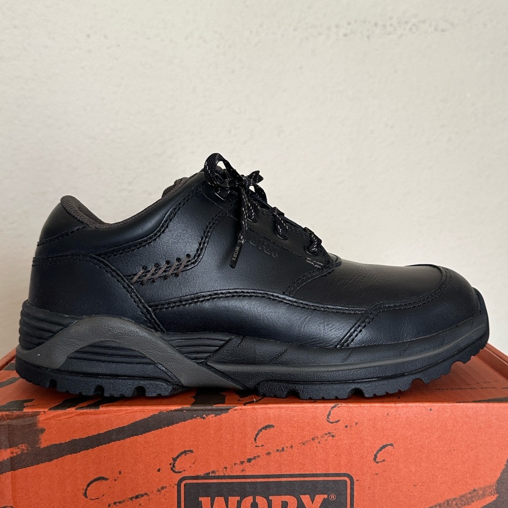 Worx by Red Wing Shoes 5118 Womens Black Leather Safety Toe Work Shoes 9.5 M